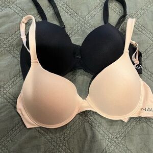 Nautica Women's Black and Cream Bra Duo